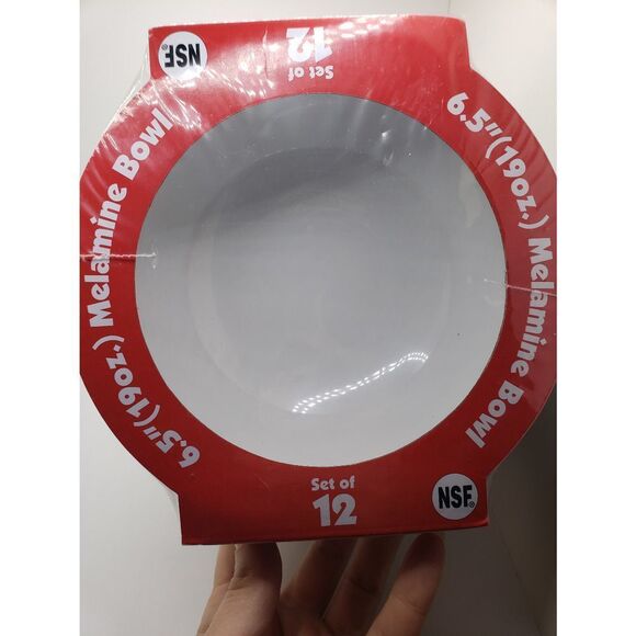 Melamine food bowls 12 piece set durable tableware dishwasher safe - Picture 3 of 4